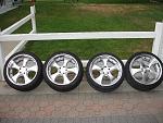 AME SHallen CX Machined w/ Polished Lip 19x8 &amp; 19X9 with Tires-4-wheels-str8.jpg