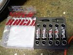 Volks lug nuts, Stillen engine damper, CF half engine cover, B.Silver Mud Guard set-0613091009a.jpg