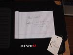 &quot;NISMO&quot; iron on patches floor mats and headrest covers-p1012265.jpg