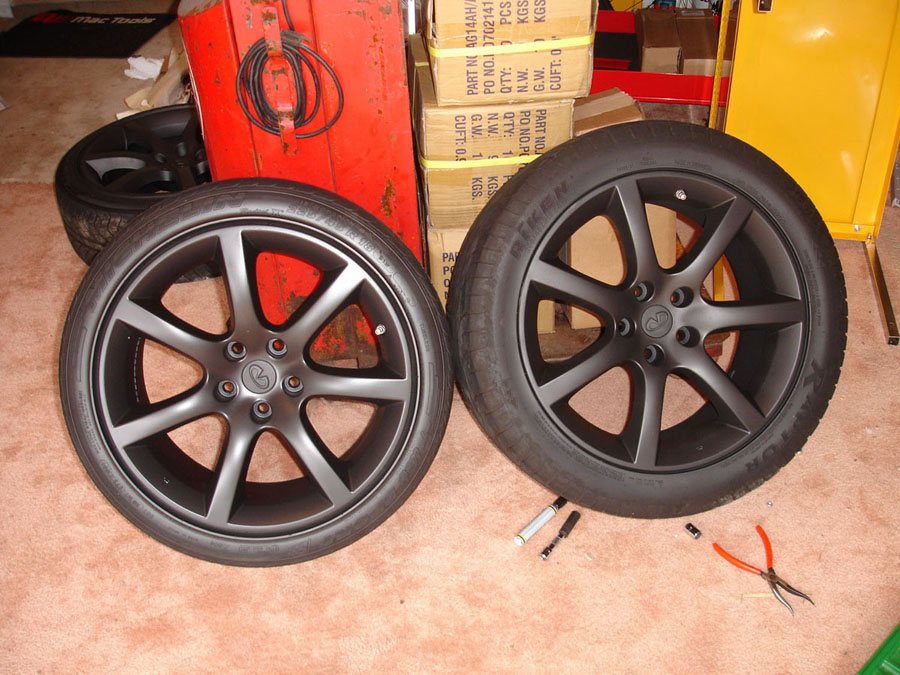 FS: OEM 18 G35 Coupe Wheels in Flat Black - G35Driver - Infiniti G35 & G37  Forum Discussion