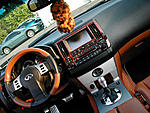 FS XM Satellite radio w/antenna, Infiniti custom logo sunshade, FX chrome shifter +++-shift-panel-momo.jpg