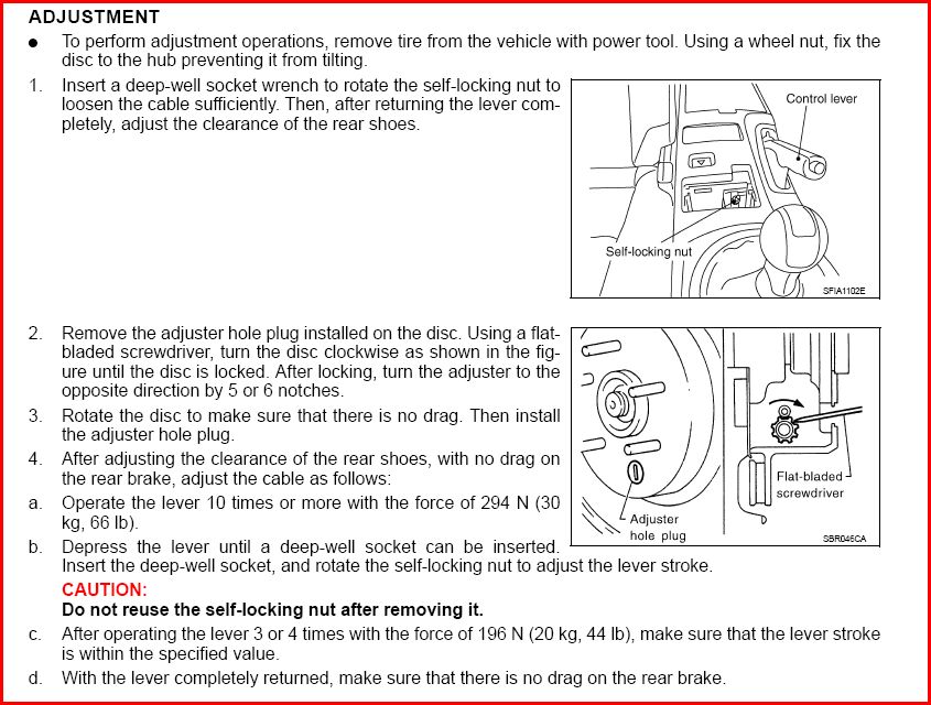 How Do I Adjust The Emergency Brake Tighter G35driver Infiniti G35 G37 Forum Discussion