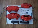 00 Akebono brakes Powder Coated Red with 350Z/G35 Z1 Adapters &amp; Goodridge SS Lines-a100_2190.jpg