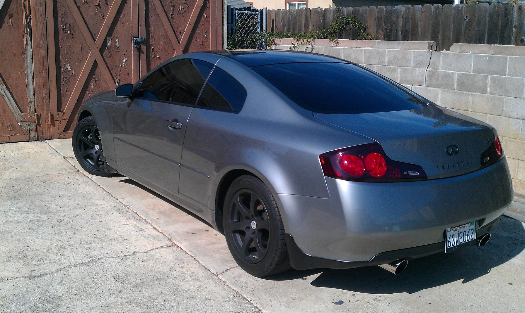 Dark Grey Tinted Tail Lights And Black Rims G35 Coupe. black kitchen with.....