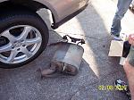Sedan HKS exhaust installed, a few pics-old-muffler.jpg