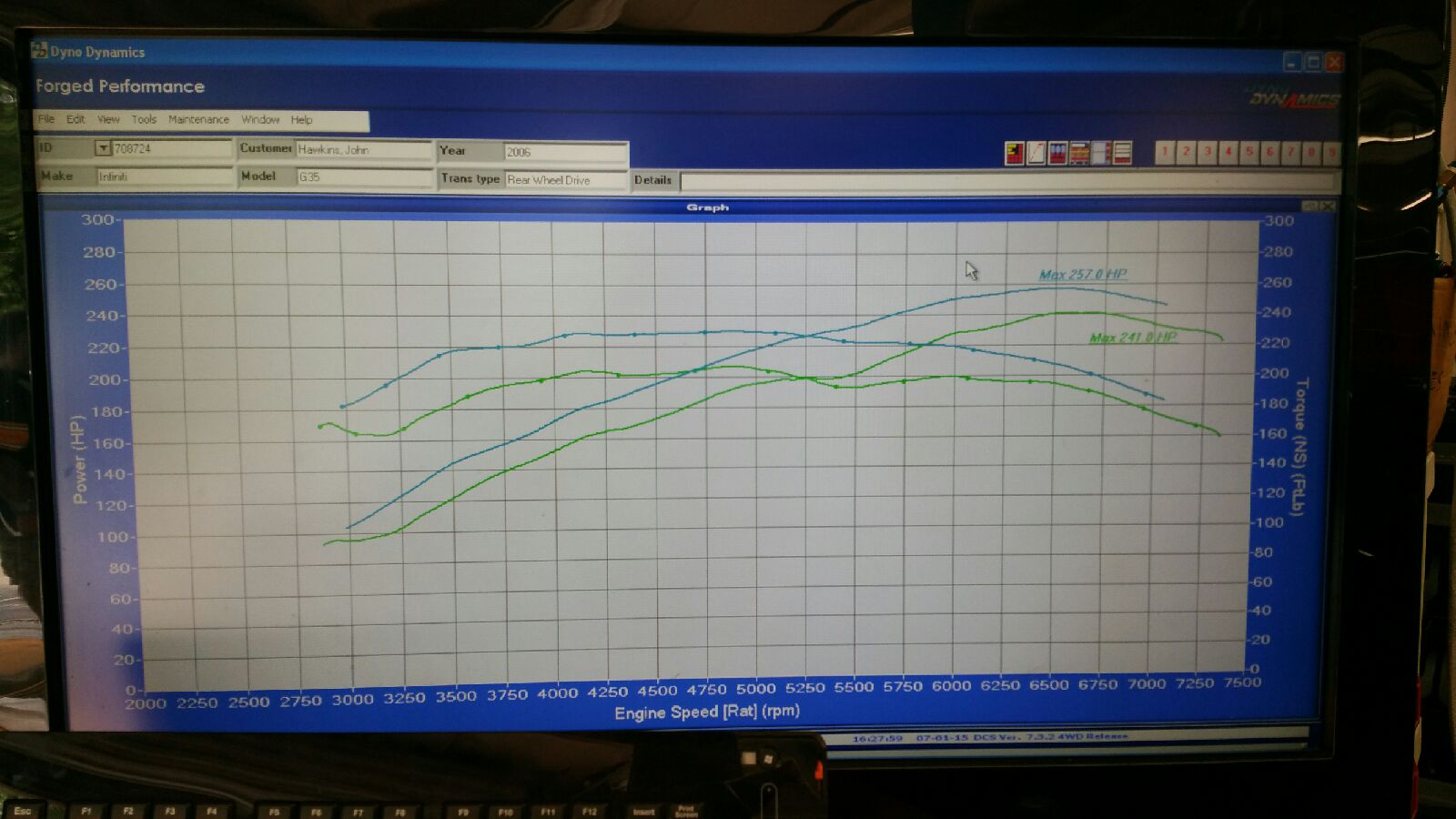 2006 G35 coupe 6MT boltons + tune dyno results G35Driver